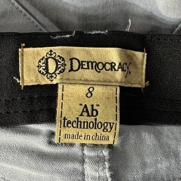Democracy SZ 8 “Ab”technology Skinny Jeans Stretch Mid-Rise Pocket Zip-Fly Gray - Picture 7 of 9